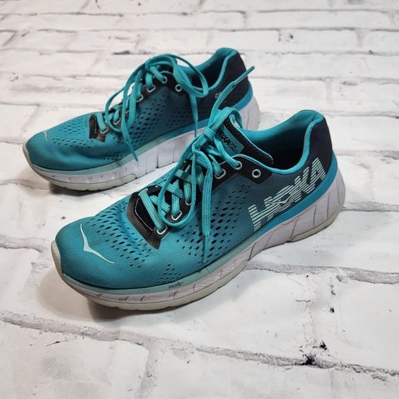 HOKA ONE ONE Blue Cavu Lightweight Cushion Training Sneaker Size 8.5 - Picture 3 of 5